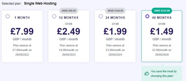 Hosting UK Plan Term