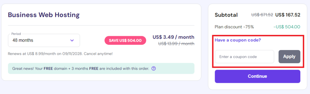 Hostinger First Time User Coupon Code