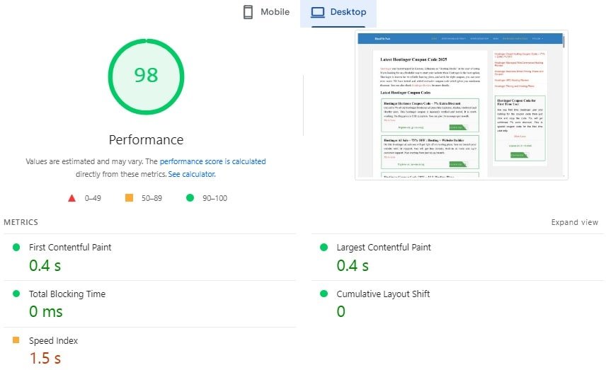 Website Speed Test